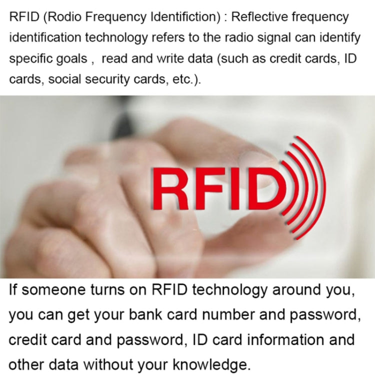 Aluminum Foil RFID Blocking Credit Card ID Bank Card Case Card Holder Cover, Size: 9.1*6.3cm, RFID 1pcs