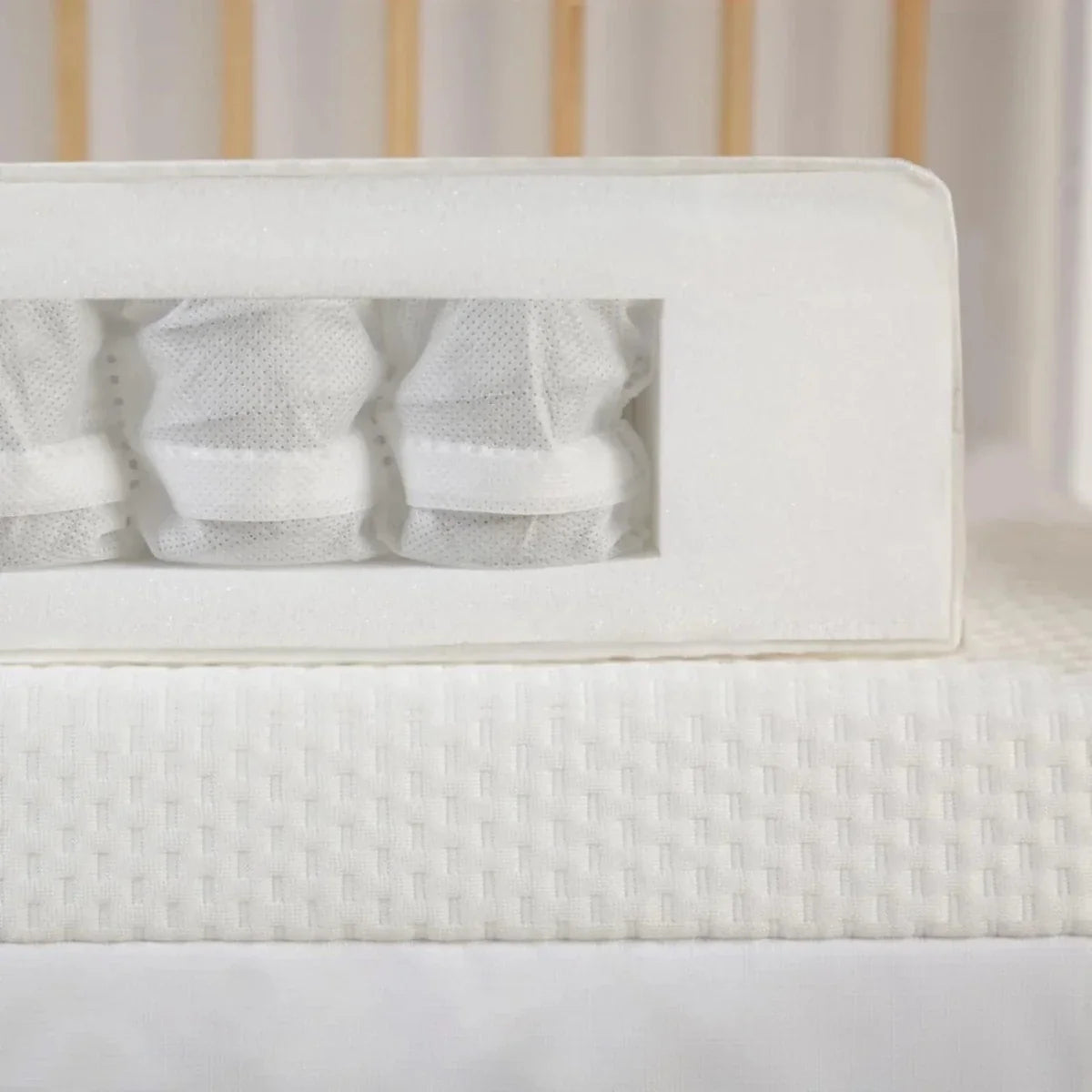 CuddleCo Signature Hypo-Allergenic Bamboo Pocket Sprung Cot Bed Mattress 140 x 70cm