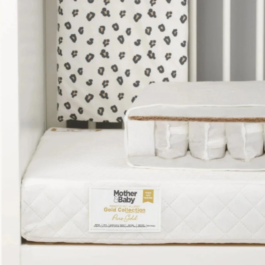 CuddleCo Mother&Baby Pure Gold Anti-Allergy Coir Pocket Sprung Cot bed Mattress 140 x 70cm