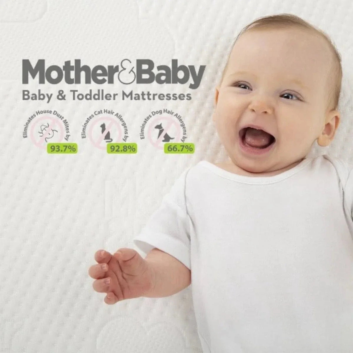 CuddleCo Mother&Baby Pure Gold Anti-Allergy Coir Pocket Sprung Cot bed Mattress 140 x 70cm