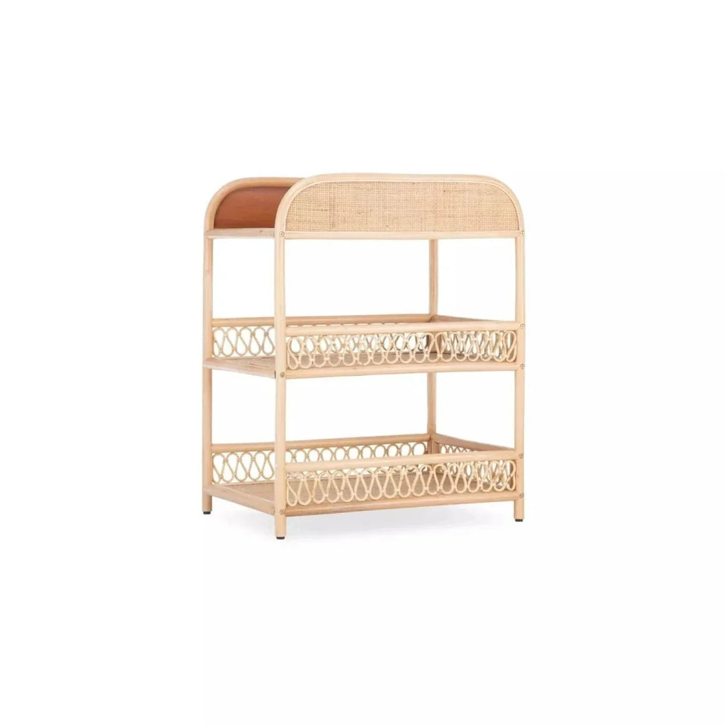 CuddleCo Aria Rattan Changing Table - Natural
