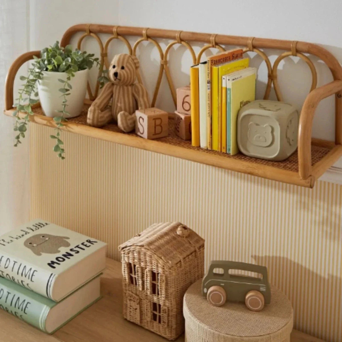 CuddleCo Aria Rattan Shelf - Large
