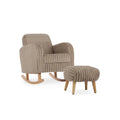 CuddleCo Etta Nursing Chair & Footstool - Faux Fur Mink