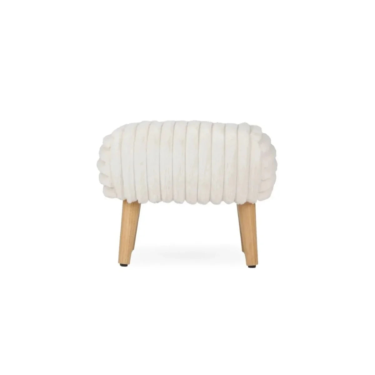 CuddleCo Etta Nursing Chair & Foot Stool - Faux Fur Cream