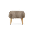 CuddleCo Etta Footstool - Faux Fur Mink