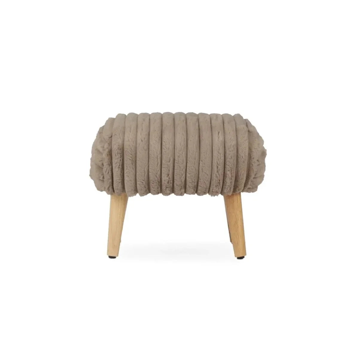 CuddleCo Etta Footstool - Faux Fur Mink