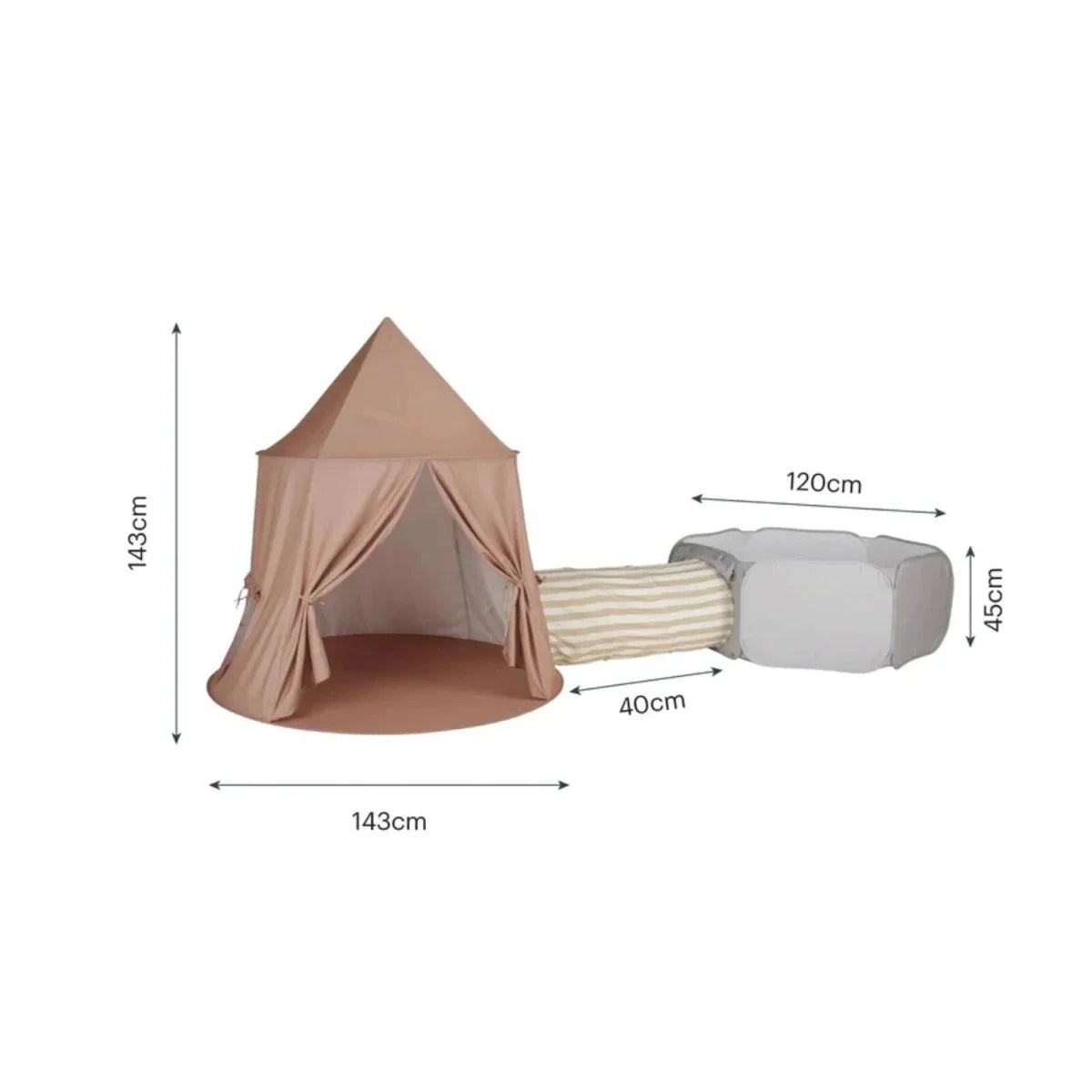 CuddleCo Pop-up Play 3 Piece Set - Tent, Tunnel & Ball Pit