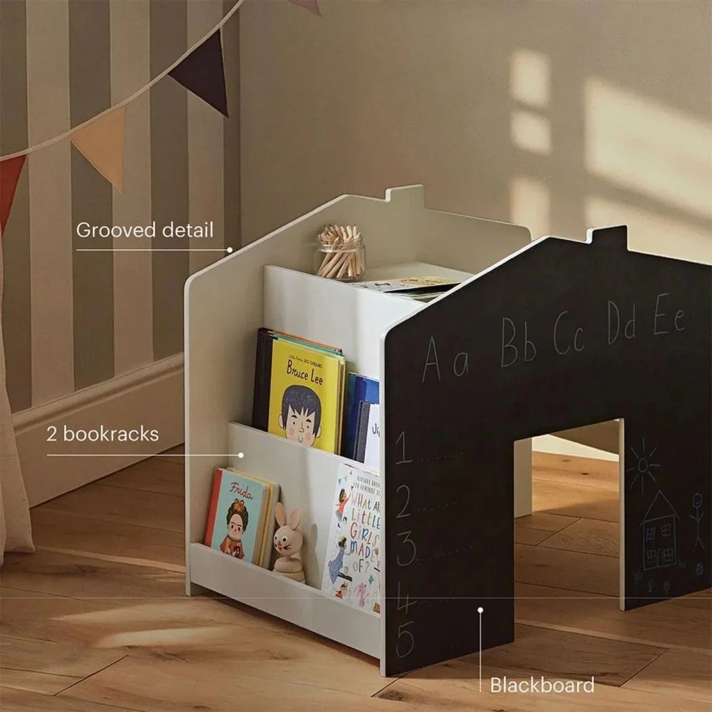 CuddleCo Play House Storage Desk with Bench - Pebble