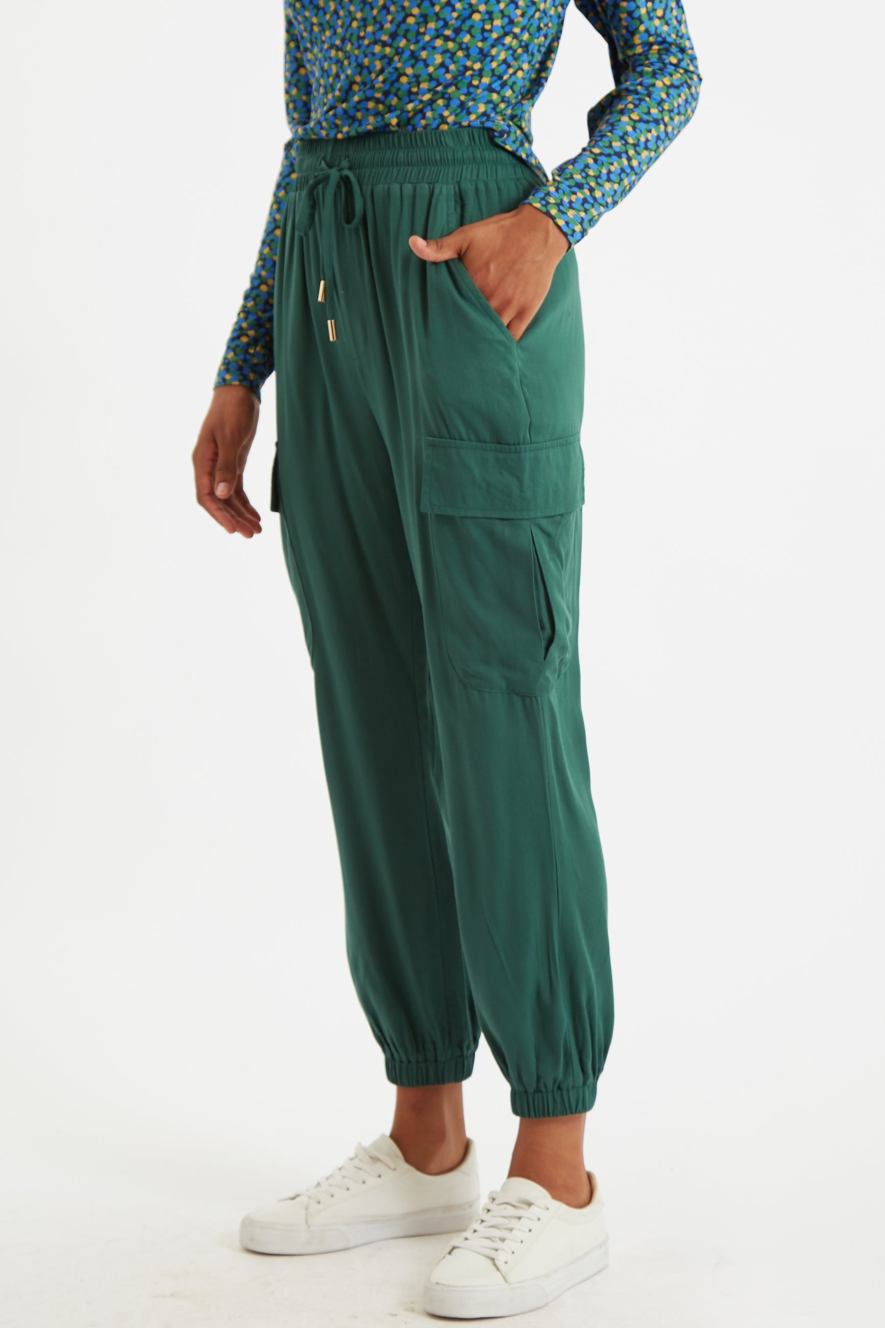 Louche Chava Green Cargo Trouser