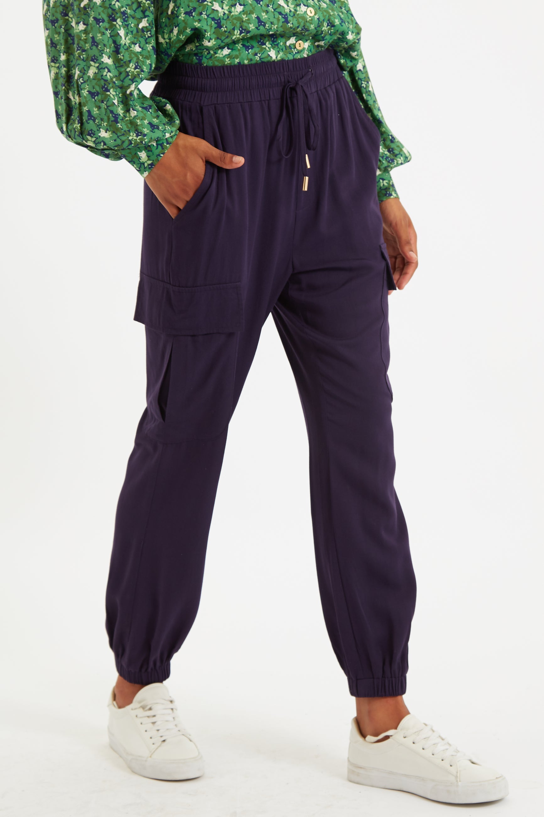 Louche Chava Navy Cargo Trouser