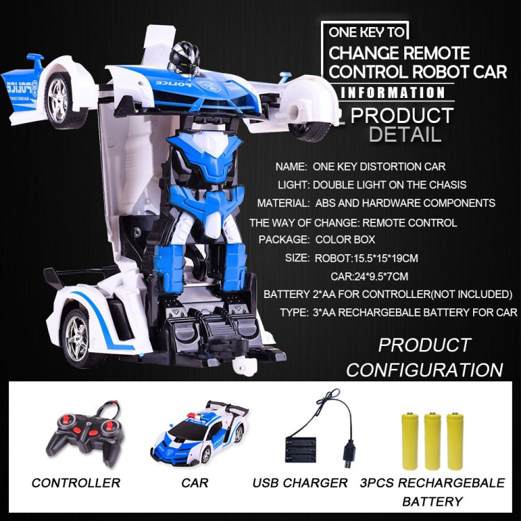 1023 4 Channels Remotely Deformed Car Toy Car(Blue)