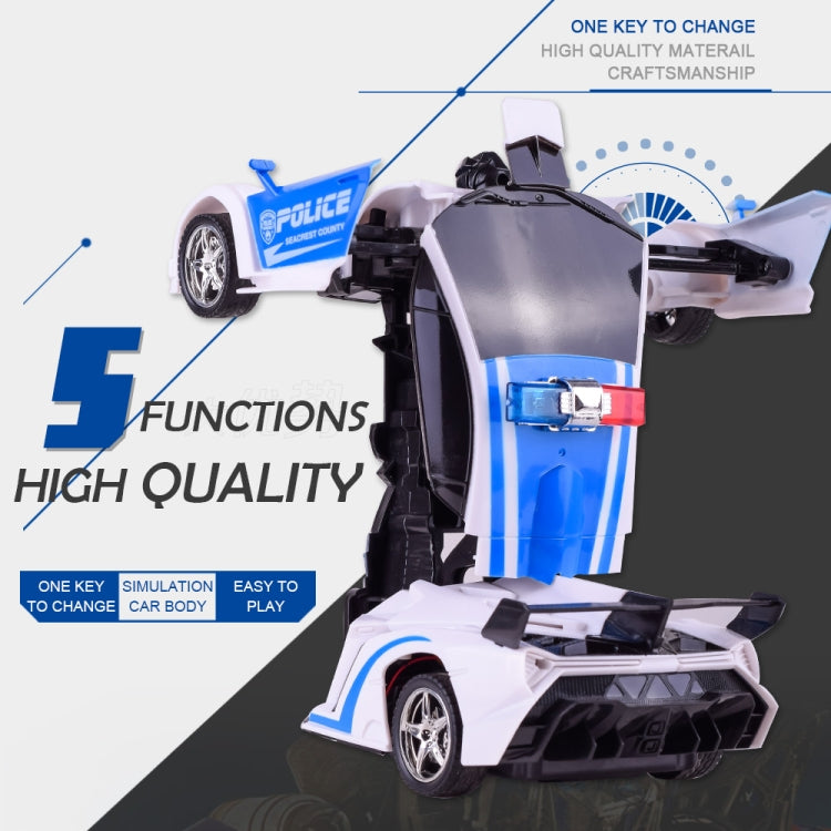 1023 4 Channels Remotely Deformed Car Toy Car(Blue)