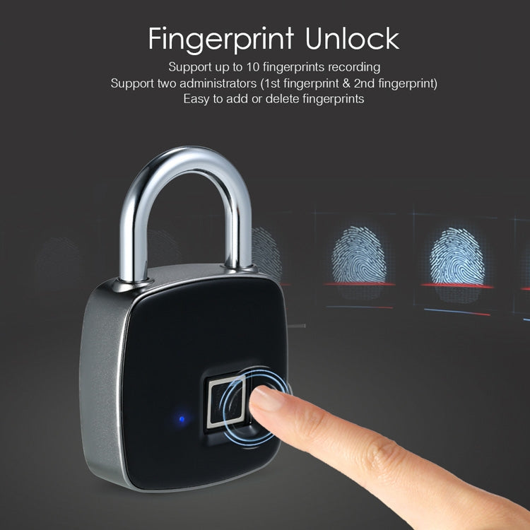 Anytek P3+ Against Theft Non-password Electrically Intelligent Fingerprint Padlock, Support APP Unlock
