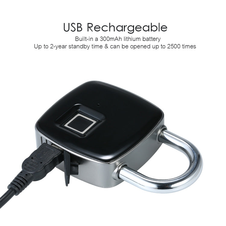 Anytek P3+ Against Theft Non-password Electrically Intelligent Fingerprint Padlock, Support APP Unlock