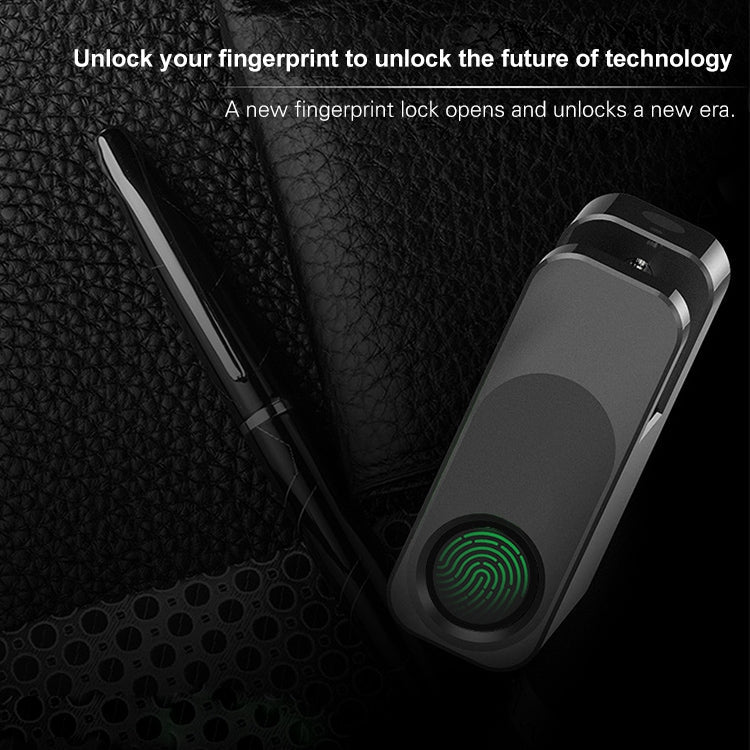XB30F Mini Smart Fingerprint Padlock Trolley Case Lock(Black)