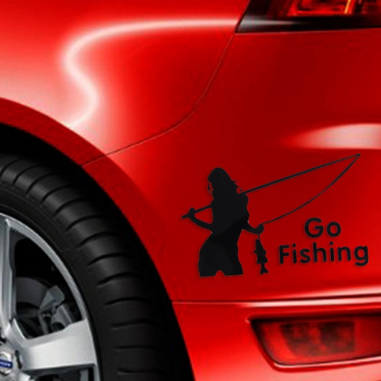 Beauty Go Fishing Styling Reflective Car Sticker, Size: 14cm x 8.5cm, Styling Reflective 2, Fishing Styling 2