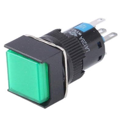 Car DIY Square Button Push Switch with LED Indicator, DC 24V, DC 24V Green, DC 24V Red