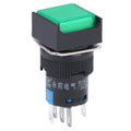 Car DIY Square Button Push Switch with LED Indicator, DC 24V, DC 24V Green, DC 24V Red
