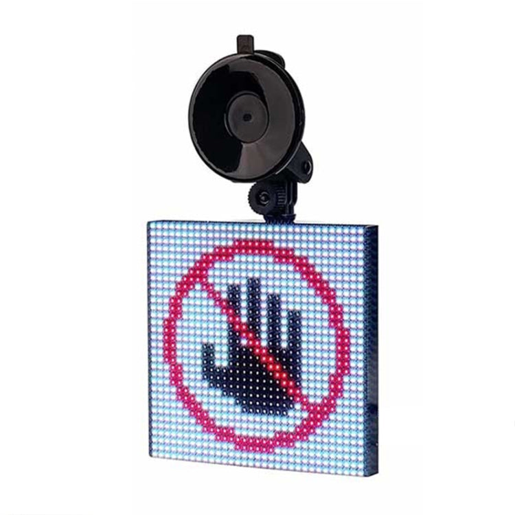 32x32 Pixel Full Color Wireless Bluetooth APP Control Emoticon Smile Faces LED Car Sign LED Display Lighting Board, 32x32 Pixel Car Charging
