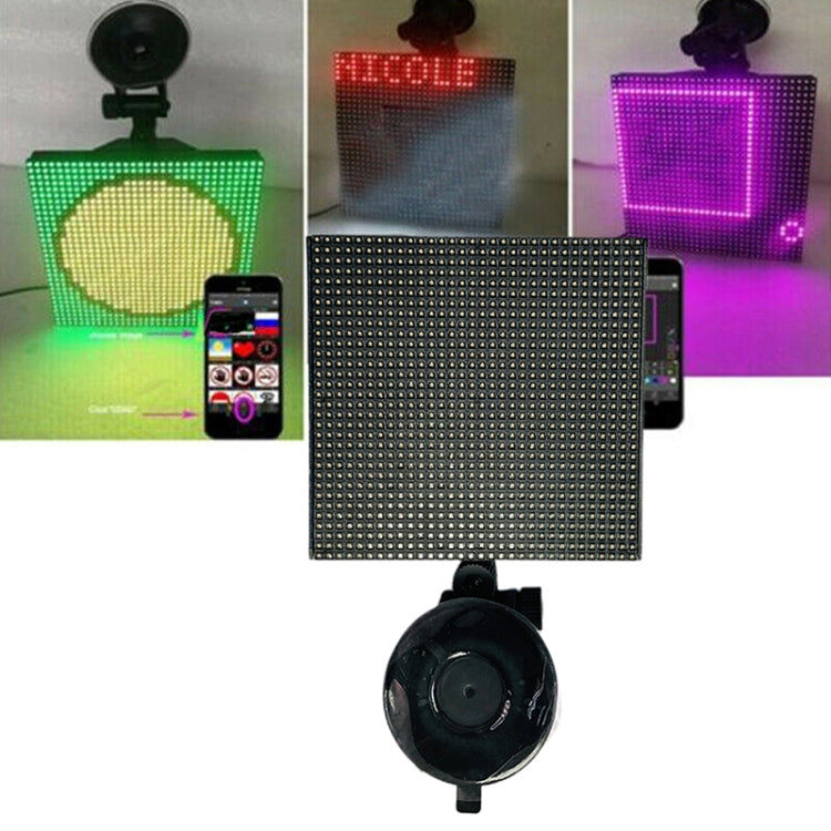 32x32 Pixel Full Color Wireless Bluetooth APP Control Emoticon Smile Faces LED Car Sign LED Display Lighting Board, 32x32 Pixel Car Charging