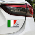 Universal Car Italy Flag Rectangle Shape VIP Metal Decorative Sticker, Italy Flag (Gold), Italy Flag (Silver)