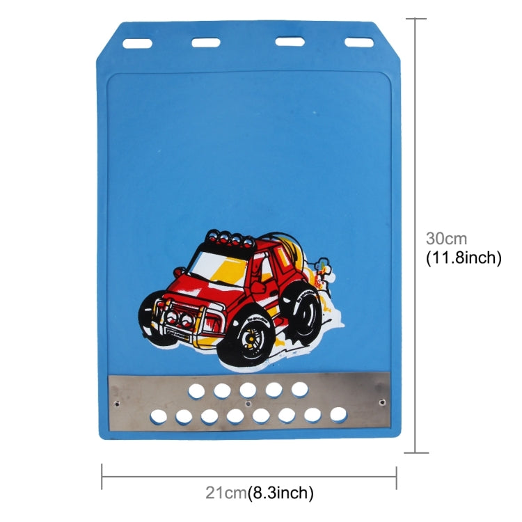 2 PCS WS-003 Premium Heavy Duty Molded Splash Mud Flaps Auto Front and Rear Guards, Small Size, Random Pattern Delivery