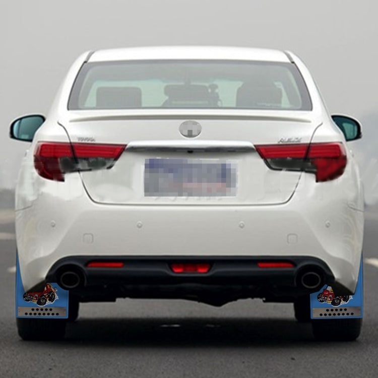 2 PCS WS-003 Premium Heavy Duty Molded Splash Mud Flaps Auto Front and Rear Guards, Small Size, Random Pattern Delivery