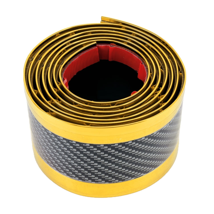 Universal Electroplate Carbon Fibre Car Door Threshold Decoration Strip Decorative Sticker, Size : 3CM x 2M, 3CM x 2M (Gold), 3CM x 2M (Red), 3CM x 2M (Silver)