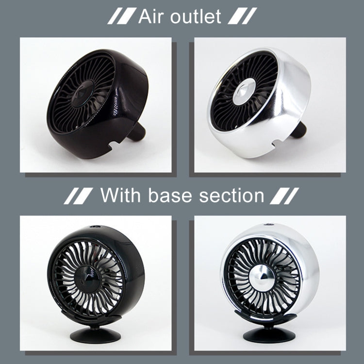 Multi-function Portable Car Air Outlet Sucker Electric Cooling Fan, Multi-function (Black), Multi-function (Silver)