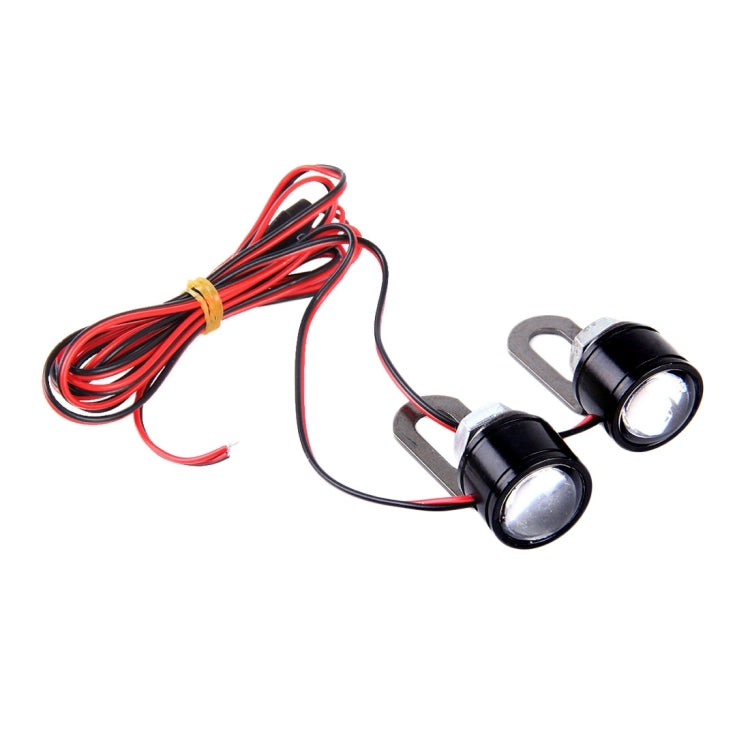 2 PCS 12V 3W  Eagle Eyes LED Strobe Light For Motorcycle ，Wire Length: 90cm, Wire Length: 90cm