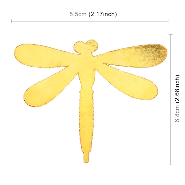 Dragonfly Shape Car Metal Body Decorative Sticker, Dragonfly Shape (Gold), Dragonfly Shape (Silver)