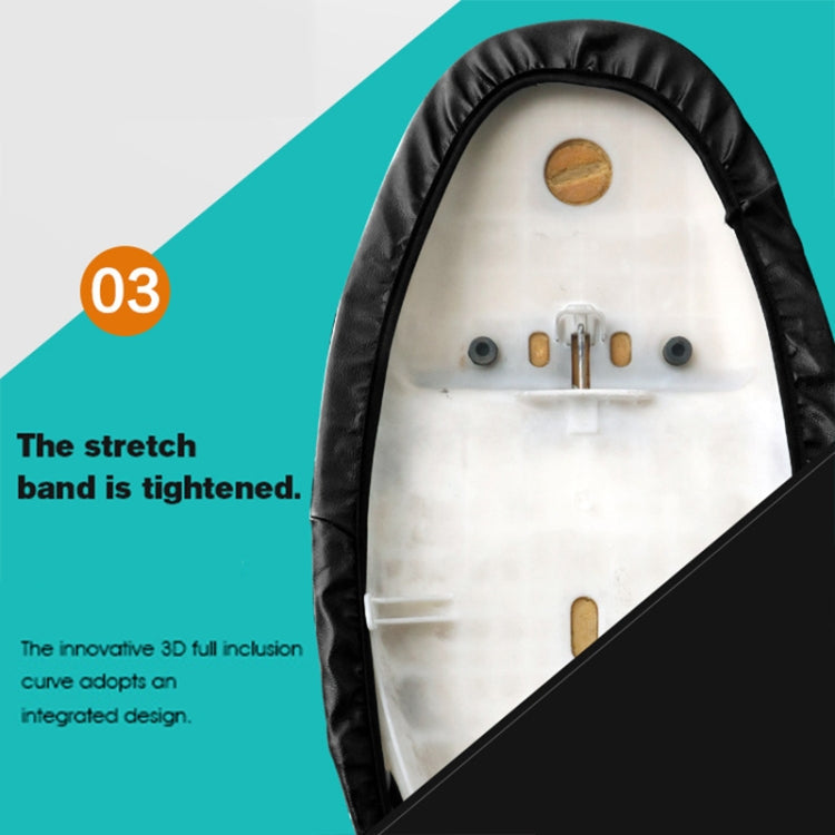 Waterproof Motorcycle Black Leather Seat Cover Prevent Bask In Seat Scooter Cushion Protect, Size: M, Length: 48-54cm; Width: 25-35cm, Length: 48-54cm; Width: 25-35cm