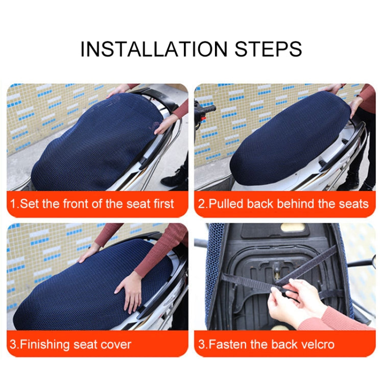 Waterproof Motorcycle Sun Protection Heat Insulation Seat Cover Prevent Bask In Seat Scooter Cushion Protect, Size: XXL, Length: 86- 92cm; Width: 40-56cm, Size: XXL (Black Gold), Size: XXL (Black Red), Size: XXL (Black Blue), Size: XXL (Colour)        ...