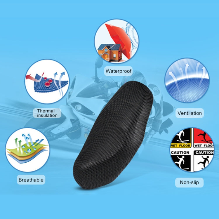 Motorcycle Breathable Sunscreen Double Layer 3D Honeycomb Small Hole Polyester Cushion Mesh, Size: XL, Length: 90cm; Width: 52cm, Size: XL
