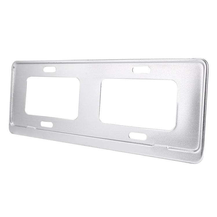 2 PCS Car License Plate Magnesium Alloy Bracket Frame Holder Stand Mount(Silver), Magnesium Alloy Bracket