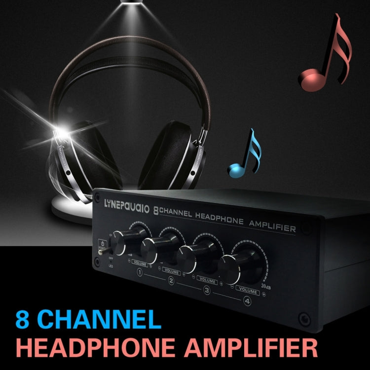 LINEPAUDIO A966 Pro Eight-channel Headphone Amplifier  Headphone Distributer Signal Amplifier, A966