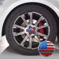 4 PCS USA Flag Metal Car Sticker Wheel Hub Caps Centre Cover Decoration, USA Flag