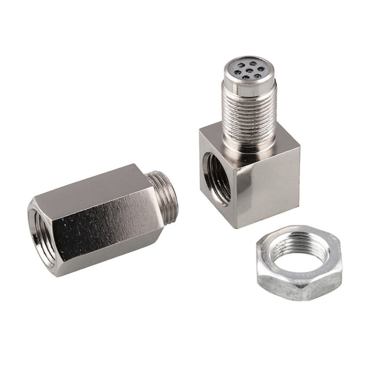 90 Degree Car Oxygen Sensor Spacer Engine Light CEL Check Bung Mini Catalytic Converter M18 x 1.5, 90 Degree