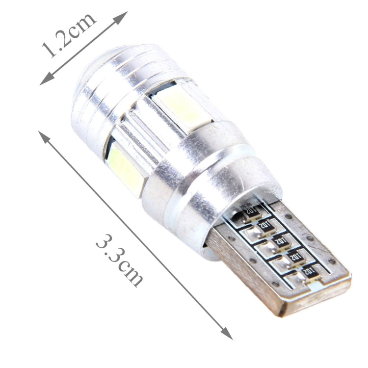 2PCS T10 3W 6 SMD 5630 LED Error-Free Canbus Car Clearance Lights Lamp, DC 12V, 6 SMD 5630 LEDs/Green Light, 6 SMD 5630 LEDs/White Light, 6 SMD 5630 LEDs/Pink Light