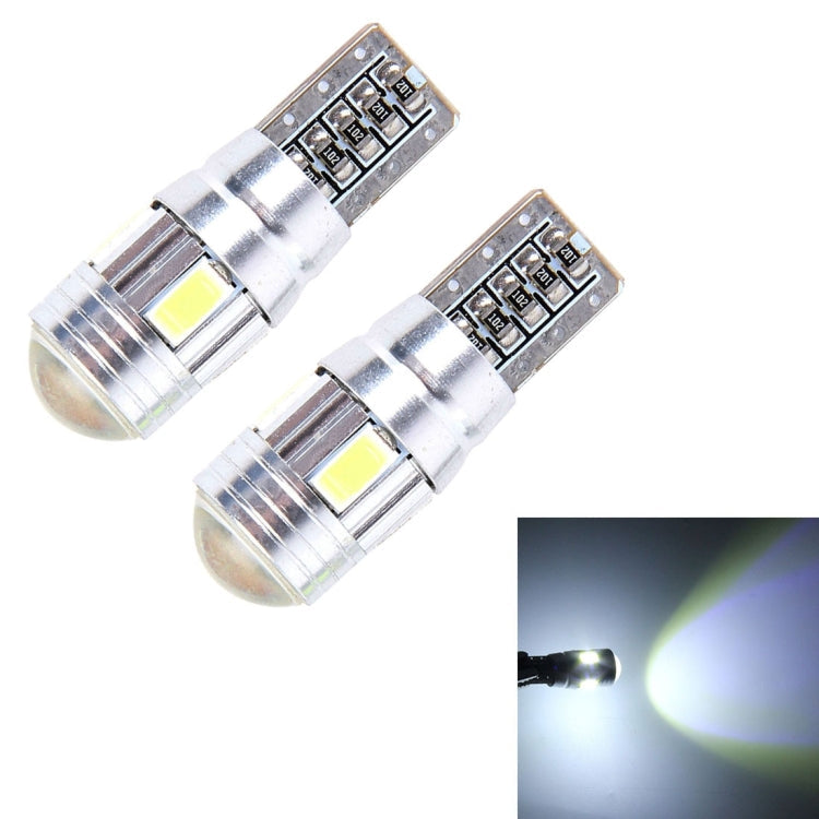 2PCS T10 3W 6 SMD 5630 LED Error-Free Canbus Car Clearance Lights Lamp, DC 12V, 6 SMD 5630 LEDs/Green Light, 6 SMD 5630 LEDs/White Light, 6 SMD 5630 LEDs/Pink Light