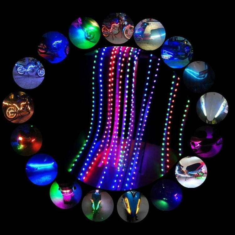 5 PCS 45 LED 3528 SMD Waterproof Flexible Car Strip Light for Car Decoration, DC 12V, Length: 90cm, 90cm+pink, 90cm+green, 90cm+ice blue, 90cm+blue, 90cm+red, 90cm+white, 90cm+yellow