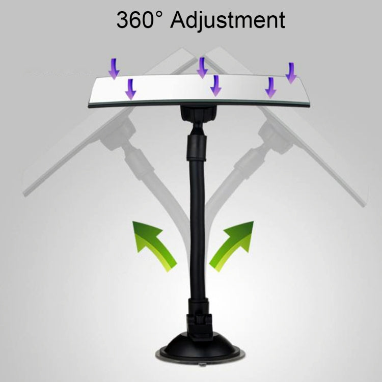 360 Degree Car Adjustable Interior Windshield Rectangular Blind Spot Mirror with Suck Cup Holder, XL-1013
