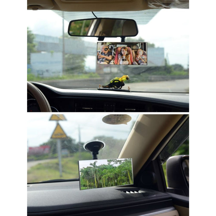 360 Degree Car Adjustable Interior Windshield Rectangular Blind Spot Mirror with Suck Cup Holder, XL-1013