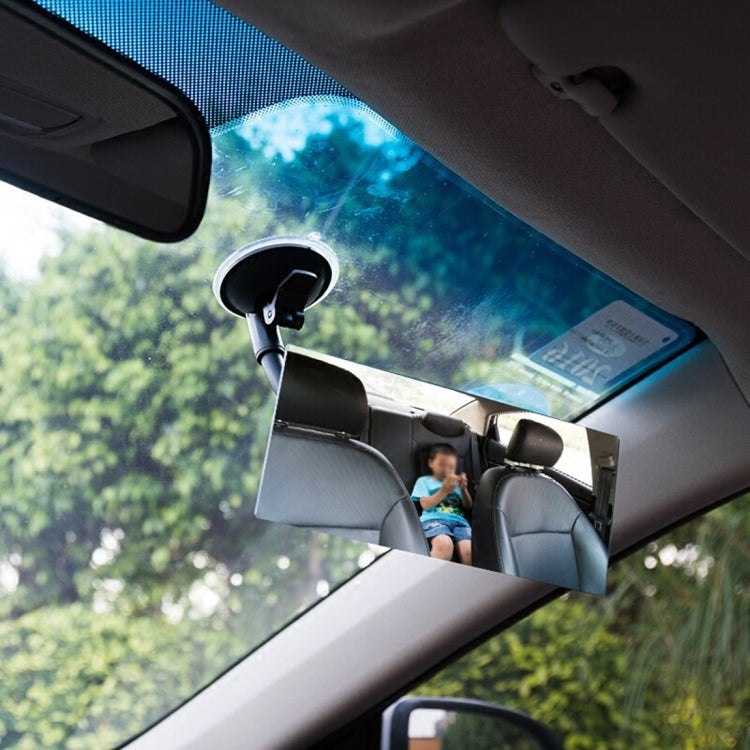 360 Degree Car Adjustable Interior Windshield Rectangular Blind Spot Mirror with Suck Cup Holder, XL-1013