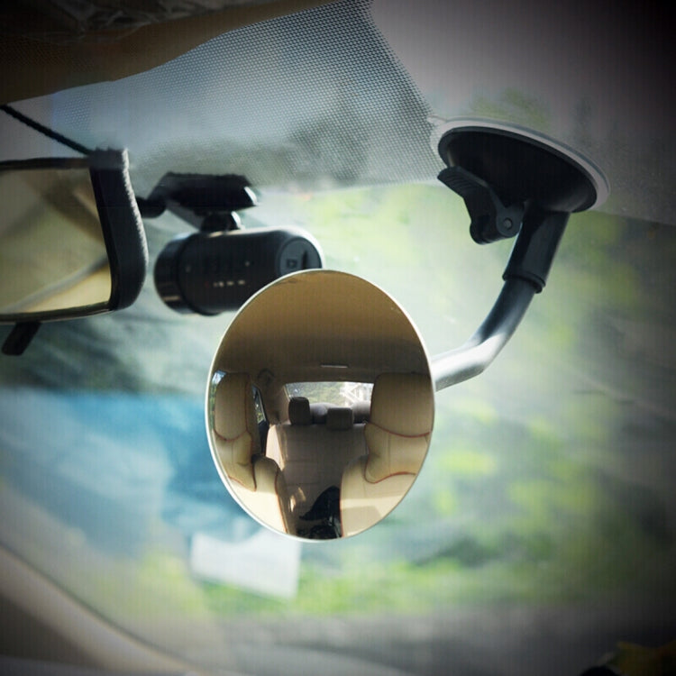 360 Degree Adjustable Car Interior Windshield Circular Blind Spot Mirror with Sucking Cup Holder, XL-1014