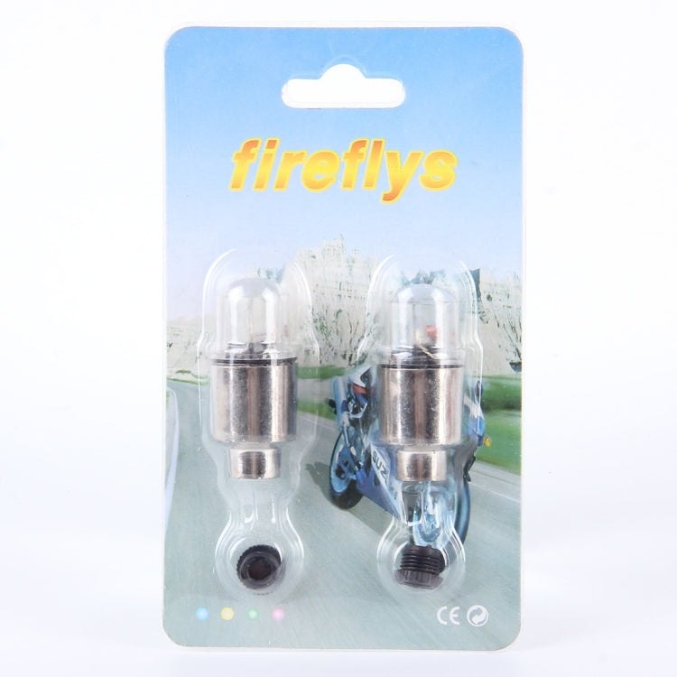 2 PCS Valve Cap Light Wheel Tyre Lamp With Battery for Car / Motorbike / Bike(Colorful Light)