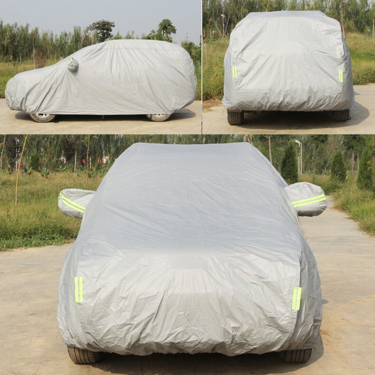 Oxford Cloth Anti-Dust Waterproof Sunproof Flame Retardant Breathable Indoor Outdoor Full Car Cover Sun UV Snow Dust Resistant Protection SUV Car Cover with Warning Strips, Fits Cars up to 4.8m(187 inch) in Length                                       ...