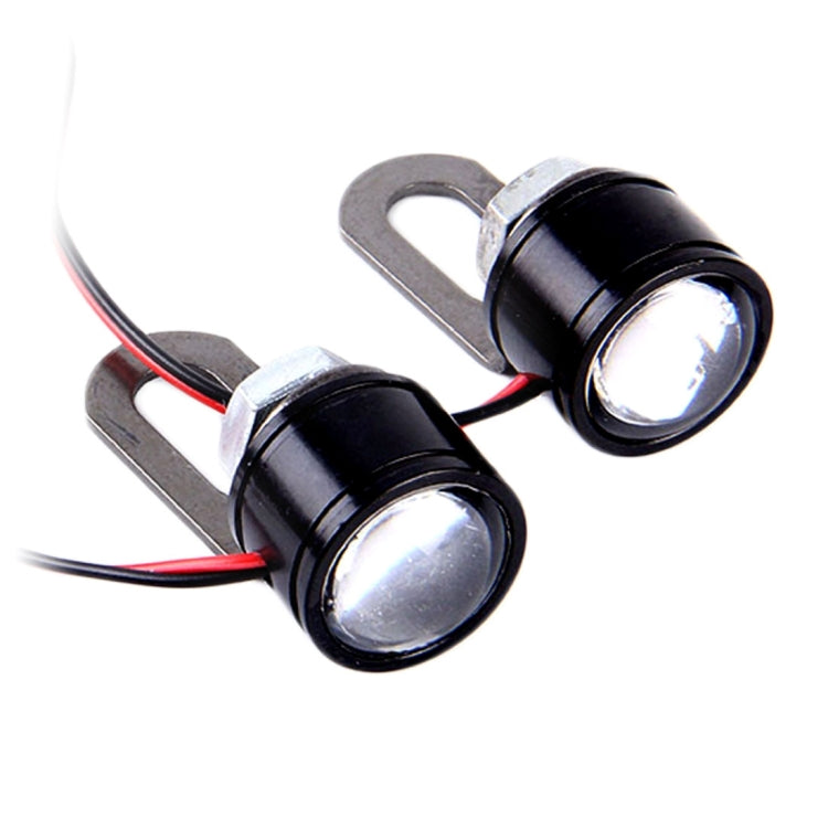 2 PCS 12V 3W Eagle Eyes LED Light For Motorcycle ，Wire Length: 45cm, Wire Length: 45cm