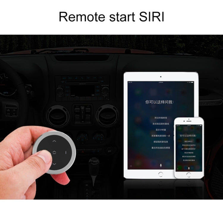 Car Wireless Bluetooth Controller Mobile Phone Multimedia Multi-functional Steering Wheel Remote Controller with Holder, with Holder (Black), with Holder (Silver)