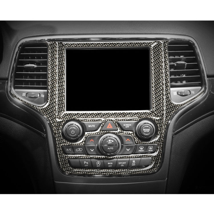 Car Central Control Navigation Carbon Fiber Decorative Sticker for Jeep Grand Cherokee 2011-2017, Central Control Navigation